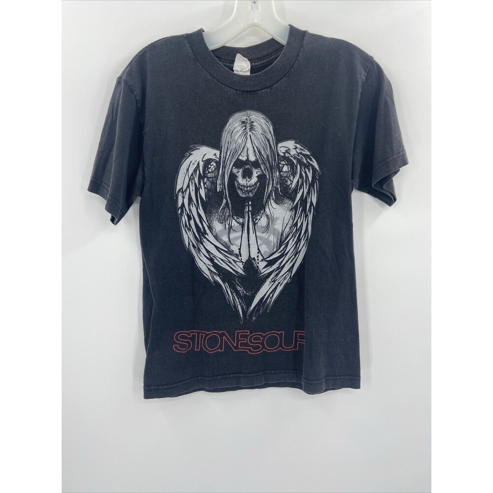 STONE SOUR US Rock Band Music Tee T-Shirt. Colour is Black. Size is Men's Small